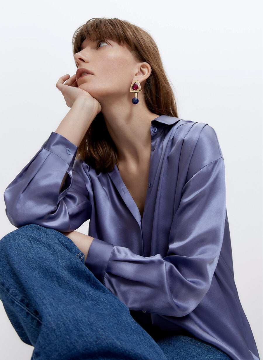 Pendientes con figuras geométricas de Uterqüe. (39 euros).