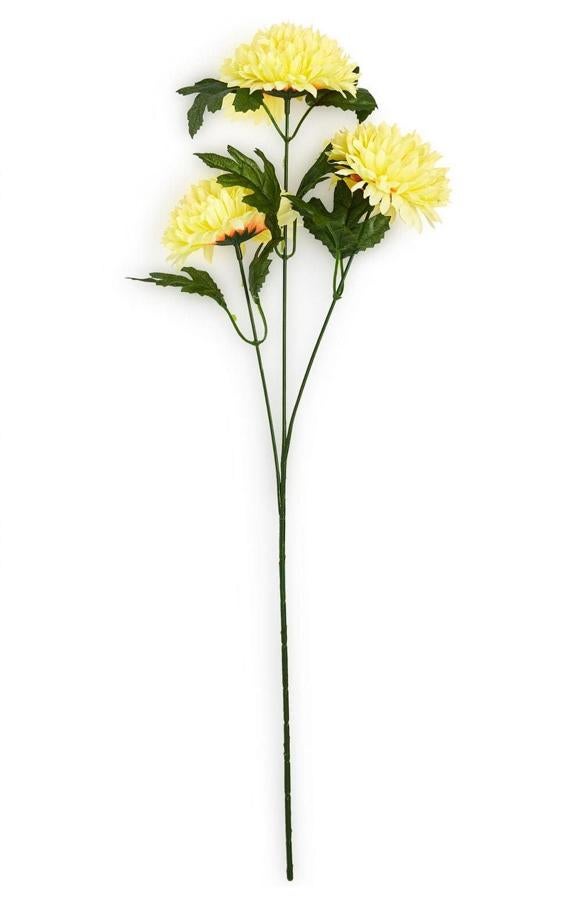 De un solo tallo y en color amarillas, estas dalias artificiales tienen un precio de 1 euro.