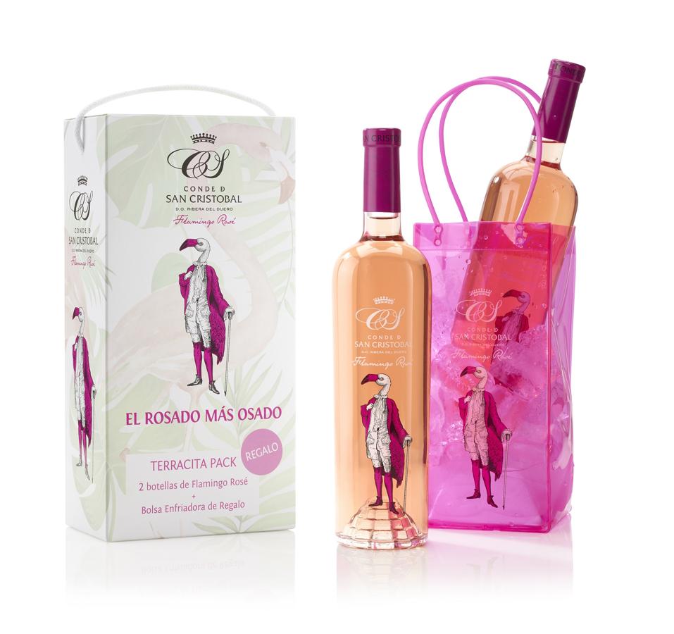 El pack especial de 'rosado más osado' de la Ribera del Duero, Flamingo Rosé de Conde de San Cristobal.