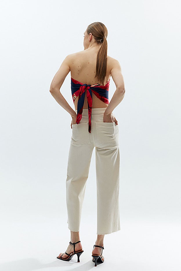 La versión cruda del pantalón vaquero culotte de Sfera.