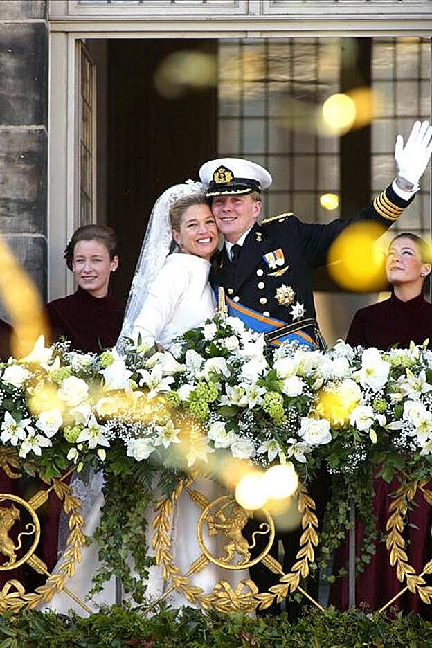 Máxima y Guillermo de Holanda el día de su boda.