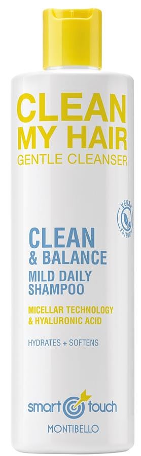 Clean My Hair de Montibello utiliza la tecnología micelar que permite un lavado fácil y rápido que limpia y mantiene el cabello limpio por más tiempo. Atrae como un imán las impurezas del cabello y deja el cabello limpio por más tiempo (12,65 euros).