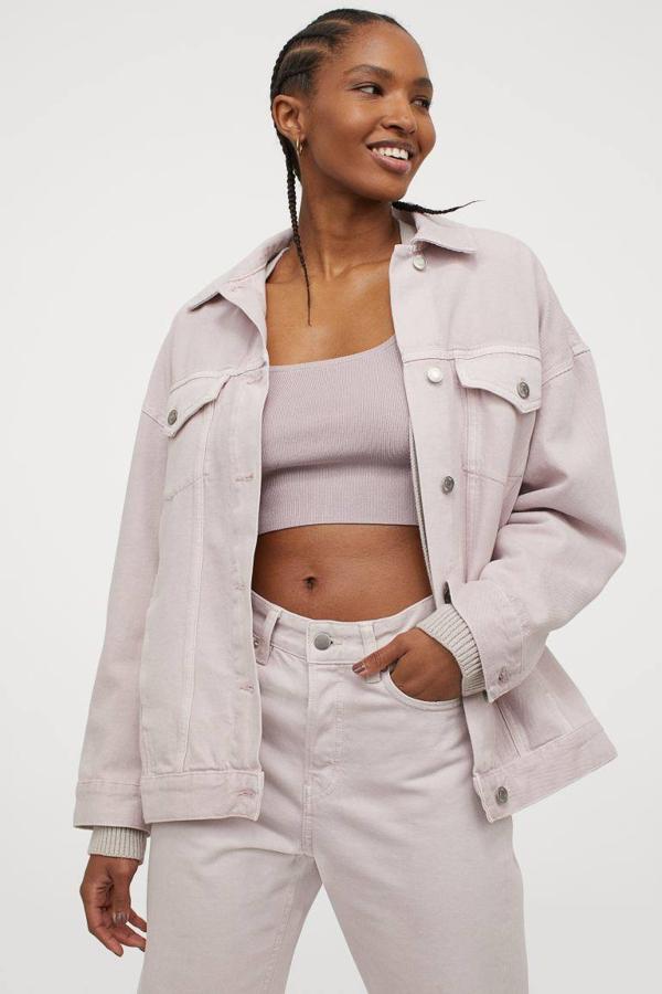 Crop top de algodón con efecto de canalé, de H&M (14,99 €).