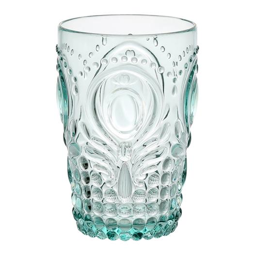 Para que luzcas una mesa coqueta y combinada, añade este vaso en turquesa. Te combinará con el resto de accesorios para la mesa. Tiene un precio de 2,95 euros.