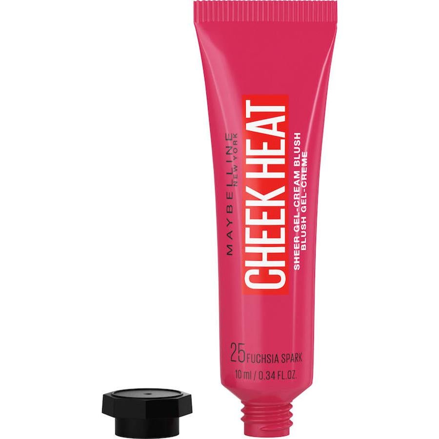 Cheek Heat de Maybelline NY es un tres con un efecto buena cara al instante. Disponible en cuatro colores, su formato crema se puede aplicar en ojos, labios y mejillas, convirtiéndolo en un producto todoterreno para un look de maquillaje exprés. (6,99 euros)