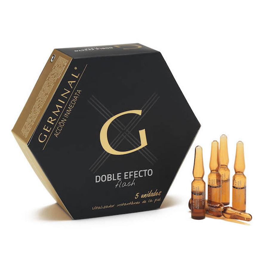Una piel radiante va de la mano de las ampollas de Germinal. Con años de presencia en el mercado, fueron las primeras ampollas de efecto flash en España. Para el día a día o para ocasiones especiales, este producto conseguirá que tengas un efecto buena cara al momento aportando firmeza a la piel. (5 ampollas, 20,42 euros)