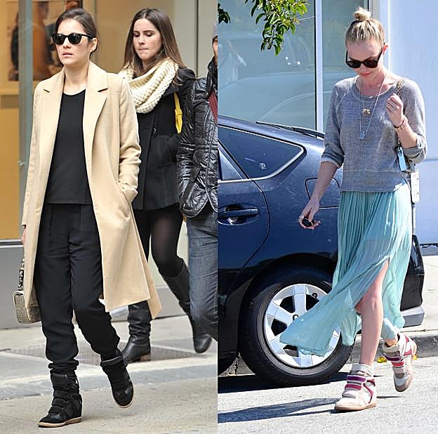 Imagen principal - Marion Cotillard, Kate Bossworth y Beyoncé con el modelo original de Isabel Marant a comienzos de la década de 2010. 