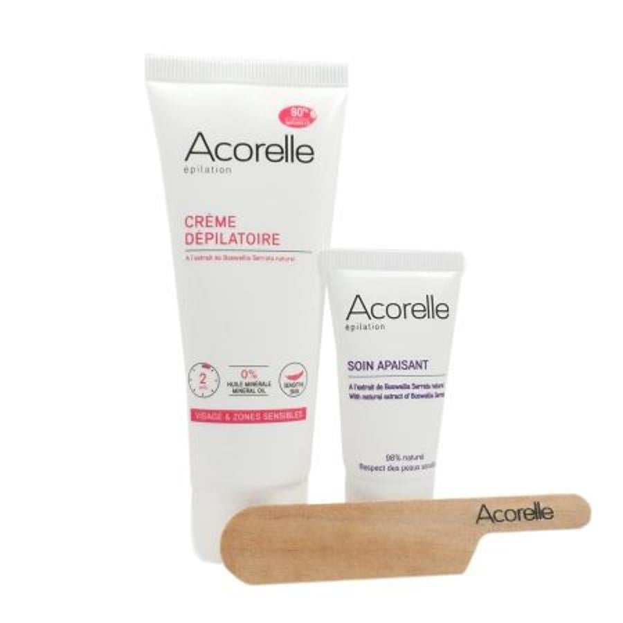 La crema depilatoria de Acorelle elimina eficazmente el vello en 2 minutos, sin dolor. Su textura cremosa permite un fácil uso en las zonas sensibles y el rostro y deja la piel suave y protegida ( 11 euros ).