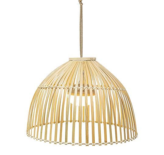 Lámpara de fibra natural de El Corte Inglés.