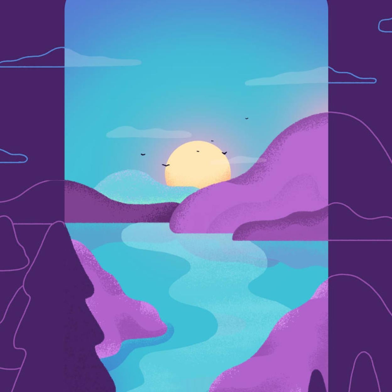 Imagen creada por el estudio sevillano Z1, que ha colaborado con Field Trip Health en la app Trip, revisando y adaptando a las nuevas necesidades la estética psicodélica.. Pincha en la foto para ver los mejores estrenos de series de televisión del mes de agosto para un verano seriéfilo