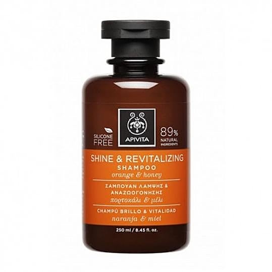Champú 'Shine & Revitalizing' de Apivita (9,19 euros).