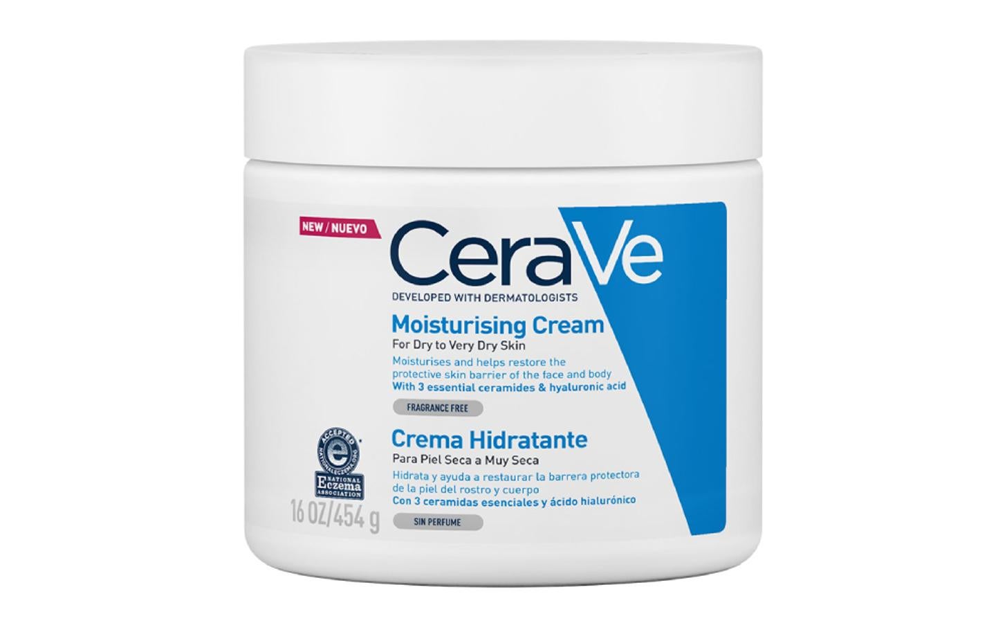 Crema de textura ligera y no grasa, diseñada para hidratar y reparar la barrera protectora de la piel seca o muy seca de rostro y cuerpo. Su fórmula está desarrollada por dermatólogos y contiene 3 ceramidas esenciales, ácido hialurónico y niacinamida. Esta combinación, junto a la tecnología MVE®, proporciona una hidratación prolongada durante todo el día, un efecto calmante sobre la dermis y contribuye a reparar la barrera cutánea de la piel. Disponible en PromoFarma por 8,28 euros.