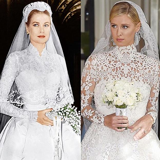 El traje de novia de Nicky Hilton Rothschild. 