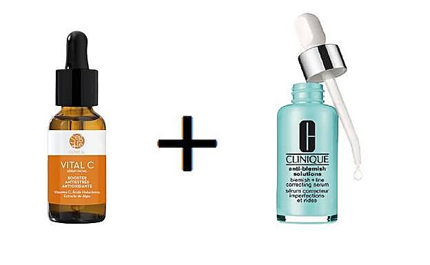 Sérum Vital C, de SEGLE (49,90€). Anti Blemish Solutions, de CLINIQUE (54€).