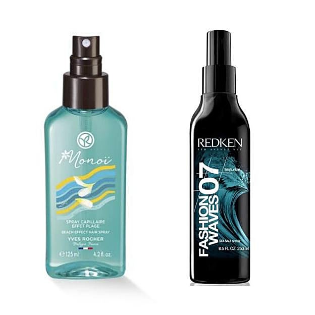 Spray Capilar Ondas Surferas de Ives Rocher y Spray Redken Fashion Waves Sea Sal.