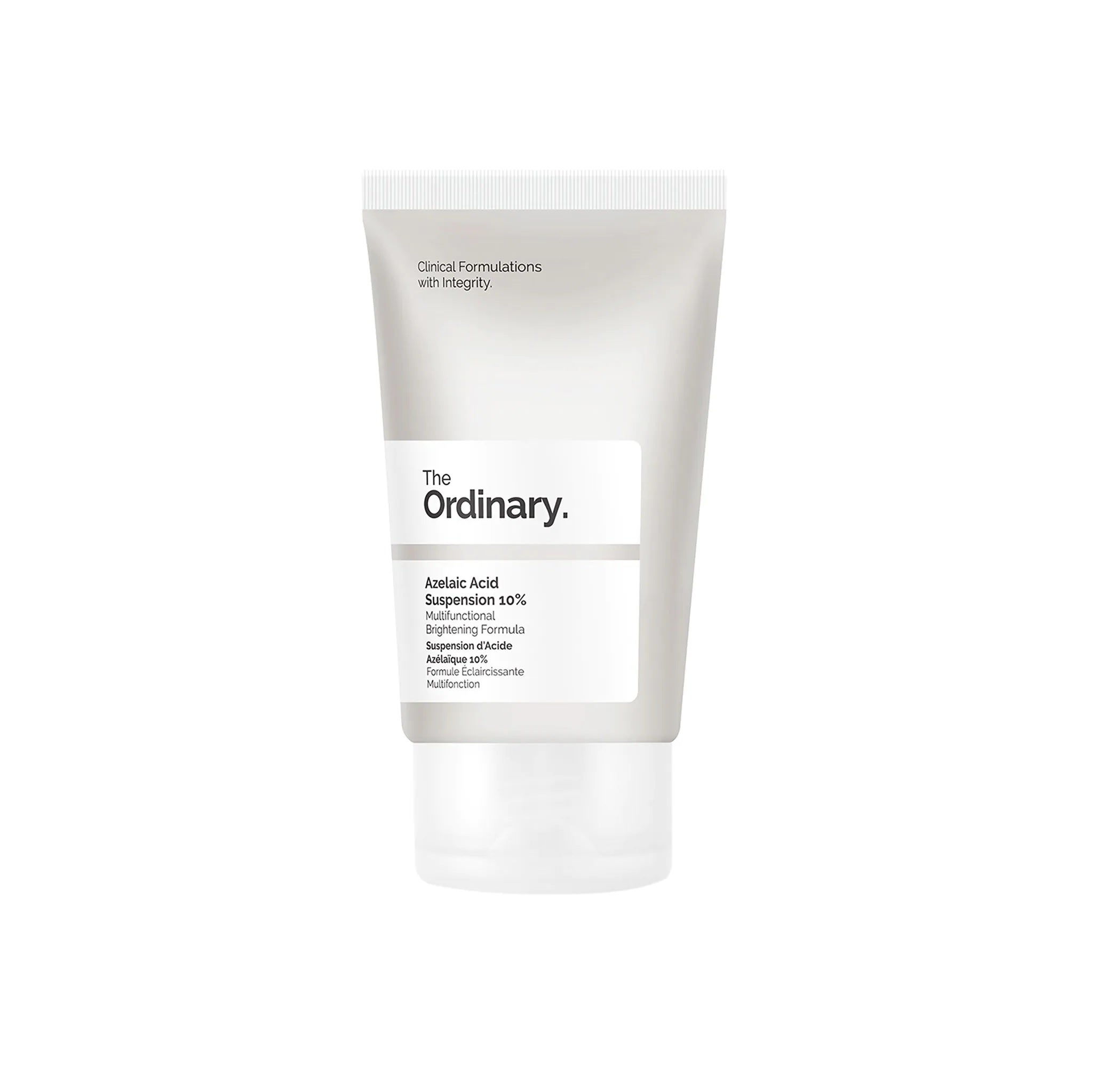 Ácido Azelaico En Suspensión 10 % de The Ordinary. Una crema en gel que aporta luminosidad, unifica el tono de la tez, atenúa rojeces y otras imperfecciones, y ayuda a combatir el envejecimiento gracias a su efecto antiox. (7,99 euros/30ml).