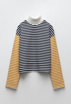 Imagen secundaria 2 - 1. Jersey de rayas con botones marineros de Zara (39,99 euros). 2. Jersey de rayas con cuello alto y detalles en rojo de Zara (29,99 euros). 3. Jersey de rayas con mangas en contraste de Zara (19,99 euros). 