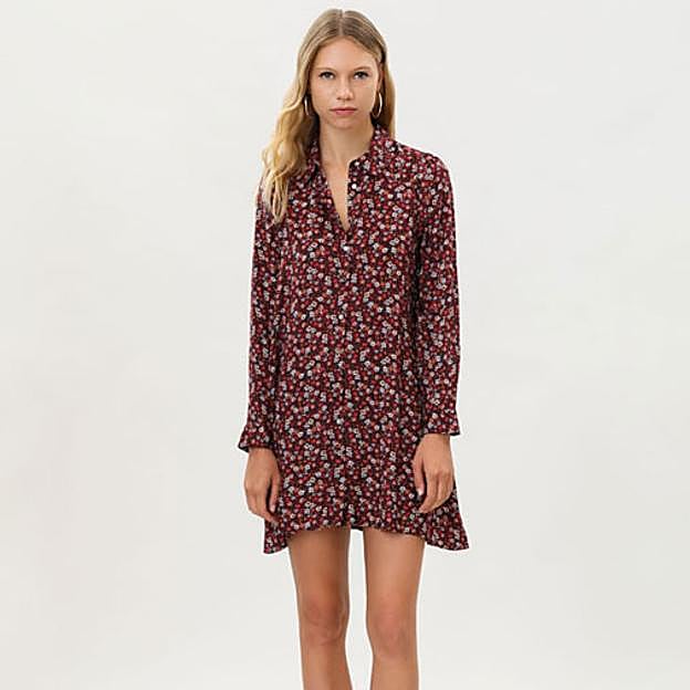 Imagen principal - Este vestido camisero de Lefties que cuesta 12 euros y que está disponible en cuatro estampados va a ser el que más te pongas esta temporada