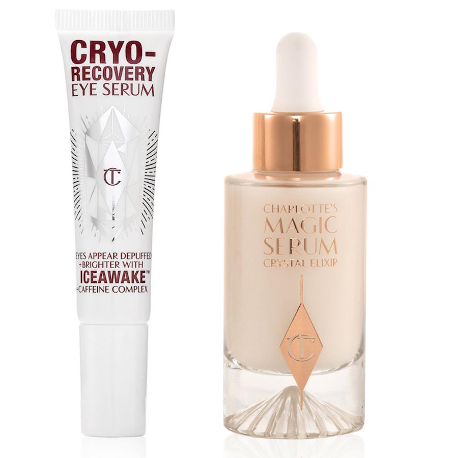 Este set está compuesto de dos sérums pensados para reparar la piel y recuperar su aspecto saludable. El sérum facial está enriquecido con cristales mientras que el de ojos, ofrece un efecto refrescante a la mirada, a la vez que la ilumina. Además, proporcionan una profunda hidratación. (110 euros).