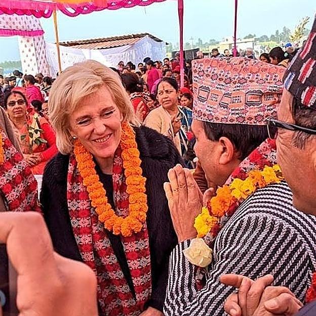 La princesa en uno de los múltiples viajes de su agenda oficial