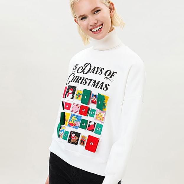 Imagen principal - Cuenta atrás para la Navidad: los ugly sweater de Lefties son todo lo que necesitas para un estilismo a la última