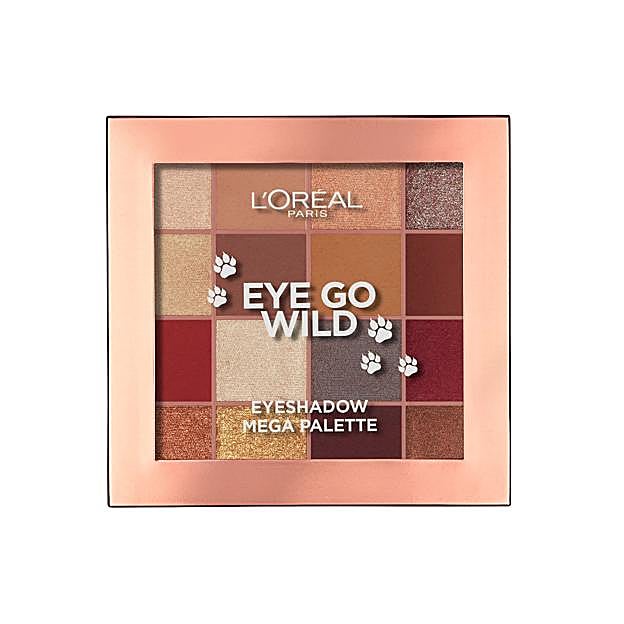 Paleta de sombras Eye Go Wild en 16 tonos de L'Oréal París, (17,99 euros en El Corte Inglés).