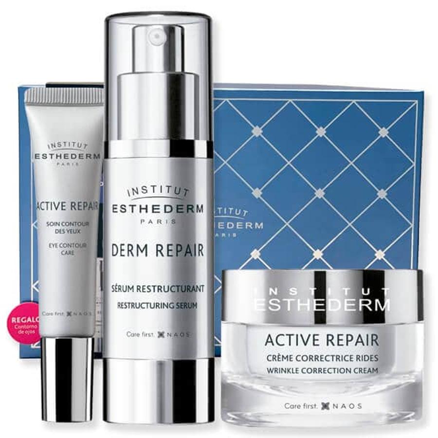 El cofre Active Repair es perfecto para prevenir los primeros signos de la edad y está compuesto de sérum, crema y contorno de ojos. Con el uso de estos productos, la piel recuperará la tersura a la vez que proporciona un efecto buena cara. (139,37 euros).