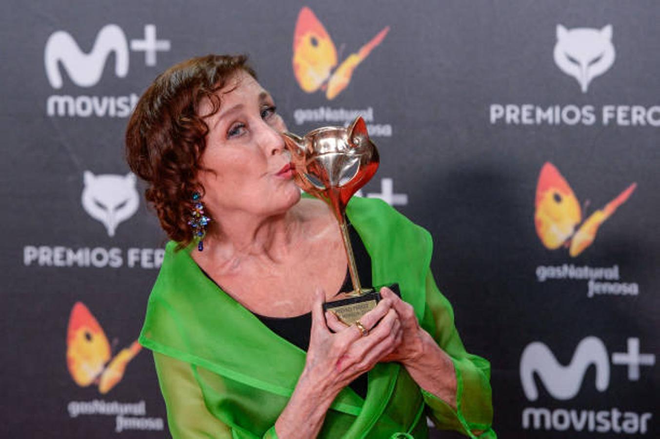 La actriz se llevó un merecidísimo galardón en los Premios Feroz de 2018, por su dilatada trayectoria en el cine, televisión y teatro durante las últimas cuatro décadas.