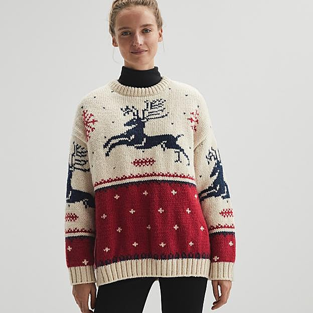 Imagen principal - Los ugly sweater más bonitos: los jerséis divertidos que son perfectos para un look cómodo y calentito