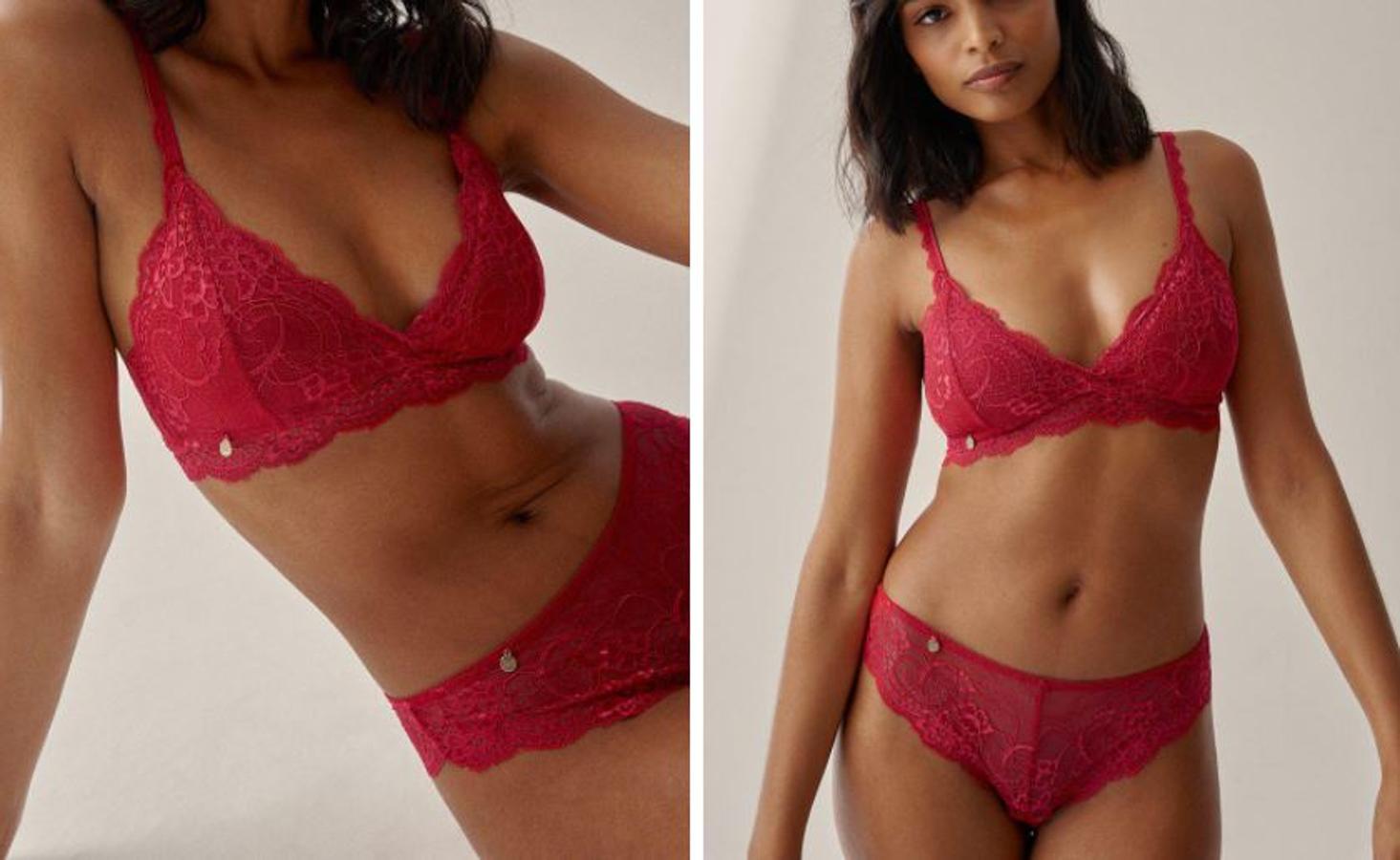 Conjunto de encaje, de Black Limba (34 euros).
