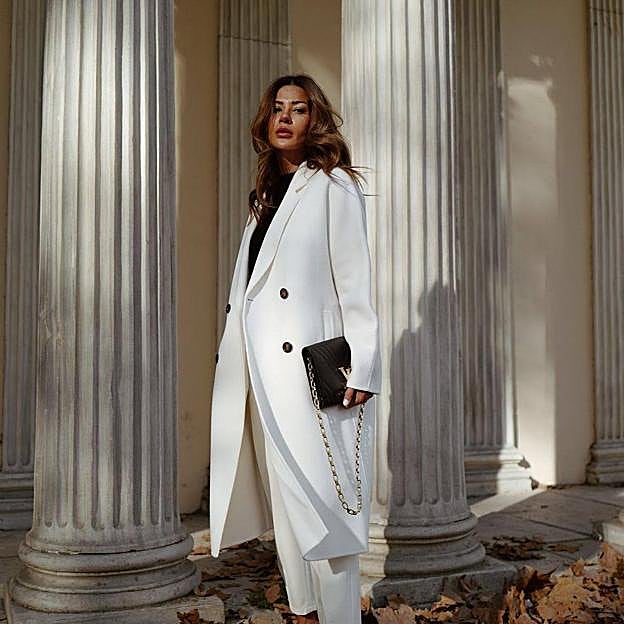 Los abrigos que se llevarán este 2022 son largos y de color blanco y hemos encontrado dos modelos con los que serás la primera en lucir la tendencia