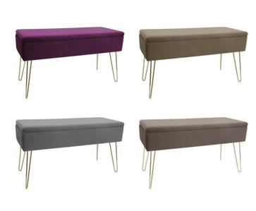 Imagen secundaria 1 - El sillón de terciopelo de Lidl está rebajado a 124.99 euros; los bancos con almacenamiento, a 44.95 euros y los taburetes, 129 euros (dos piezas).