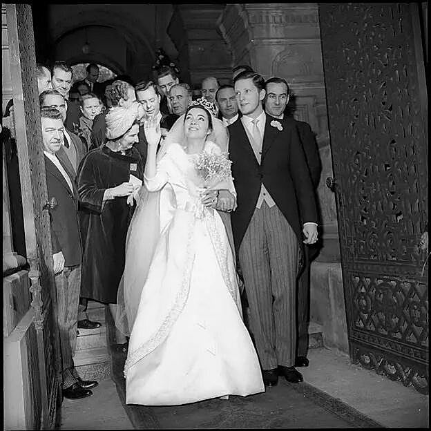 Imagen de la boda de Margarita y Simeón de Bulgaria en Suiza.