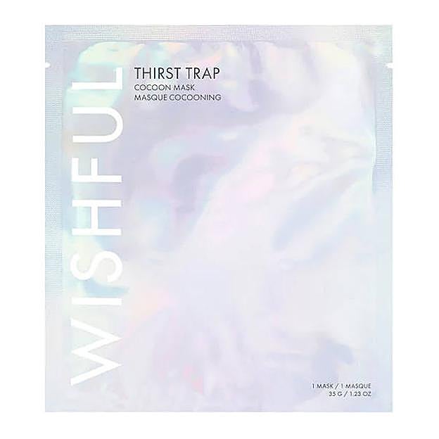 La Thirst Trap Cocoon Mask de Wishful es una máscara de seda