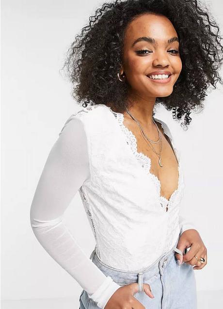 Imagen - Asos nos trae una opción low cost para apostar por un body blanco de encaje