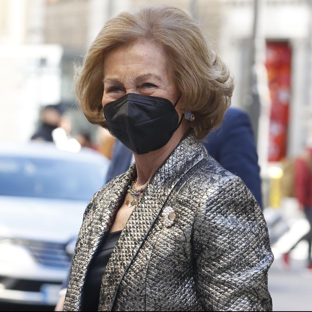 Retrato de la reina Sofía, madre de las infantas Elenea y Cristina.