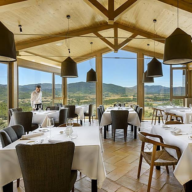 Terraza hotel Torre del Marqués en Teruel..