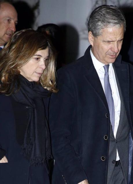 Imagen - Xandra Falcó en el funeral de su padre.