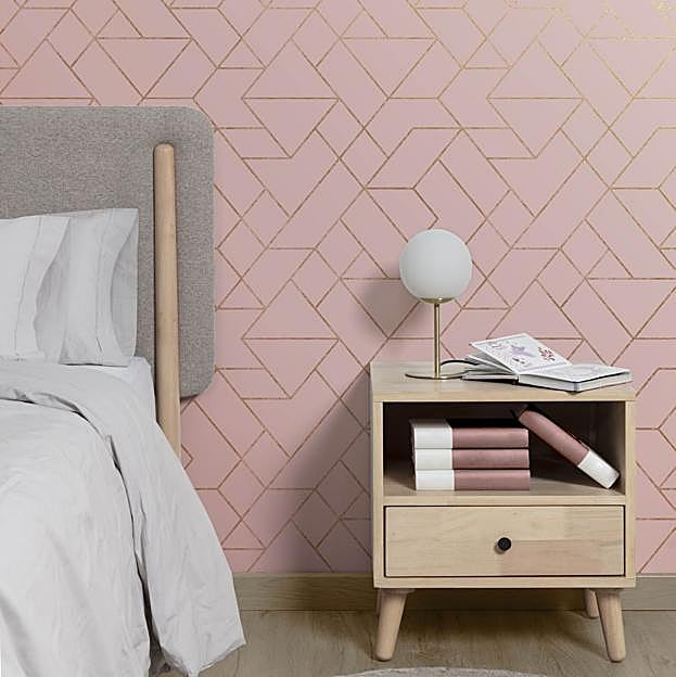 Papel pintado geométrico de Kave Home (49.99 euros el rollo)