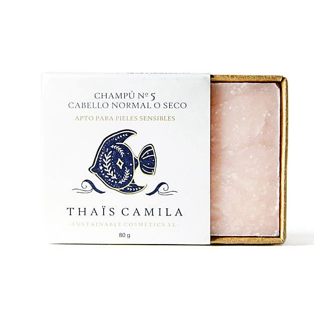 Champú Nº5 para cabello normal o seco de Thaïs Camila. Apto para pieles sensibles y 100% sostenible. (7,90 euros en la web de la firma).