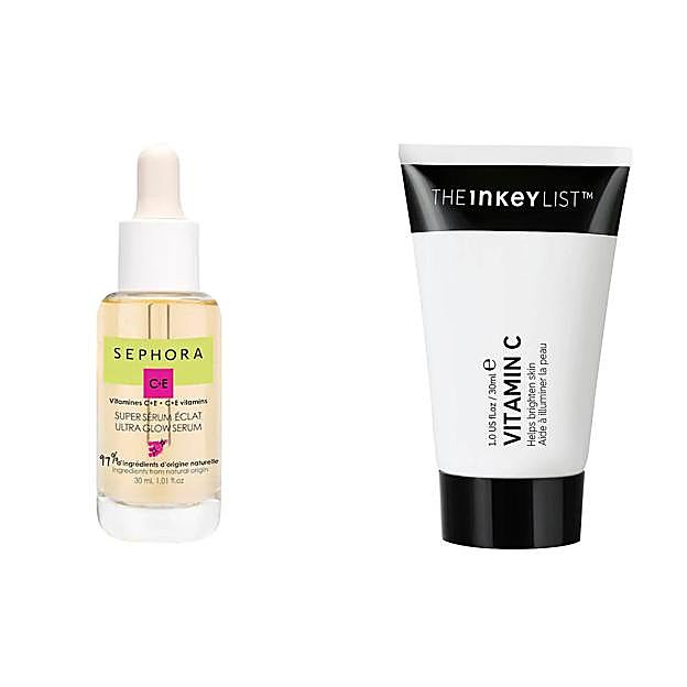 Sérum Iluminador de Sephora Collection y Sérum iluminador con vitamina C de The Inkey List