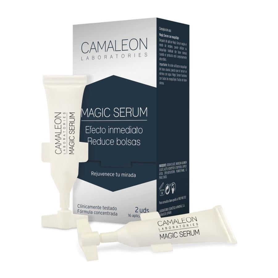 Este producto está pensado específicamente para eliminar los signos del envejecimiento de la piel de la zona del contorno de ojos. Magic Serum es un producto eficaz para reducir las bolsas mientras elimina las ligeras líneas de expresión. Además, actúa con efecto tensor, rejuveneciendo la mirada al instante. (9,90 euros).