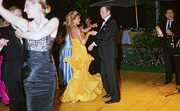 La fiesta de celebración de la gala de Lady España, en 1986. 