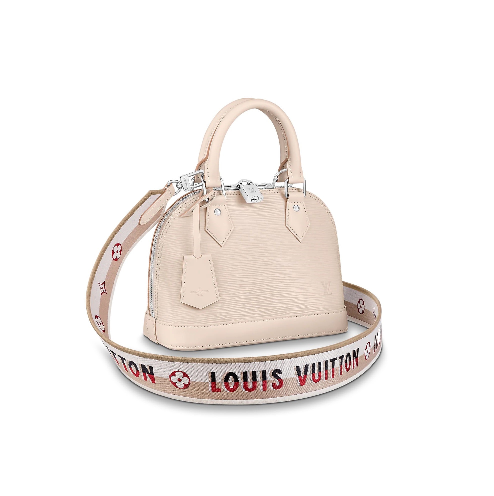 Un bolso para toda la vida no falla. Este es el modelo Alma BB de Louis Vuitton en piel Epi con bandolera de jacquard (c.p.v.).