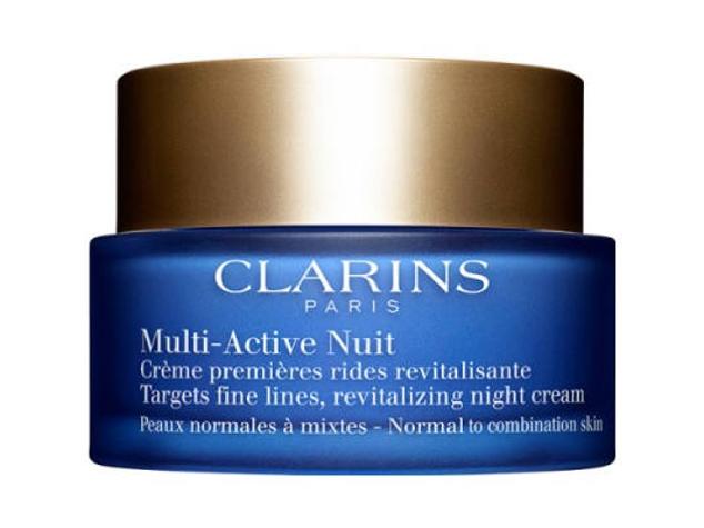 La Crema Ligera Multi-Activa Noche de Clarins deja la piel radiante