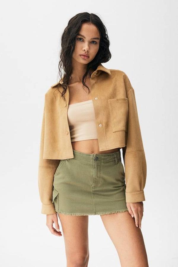Pull&Bear tiene esta cazadora de antelina