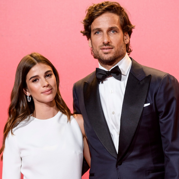 Feliciano López, director del Mutua Madrid Open, junto a su segunda esposa, la ex modelo y planificadora de bodas Sandra Gago.