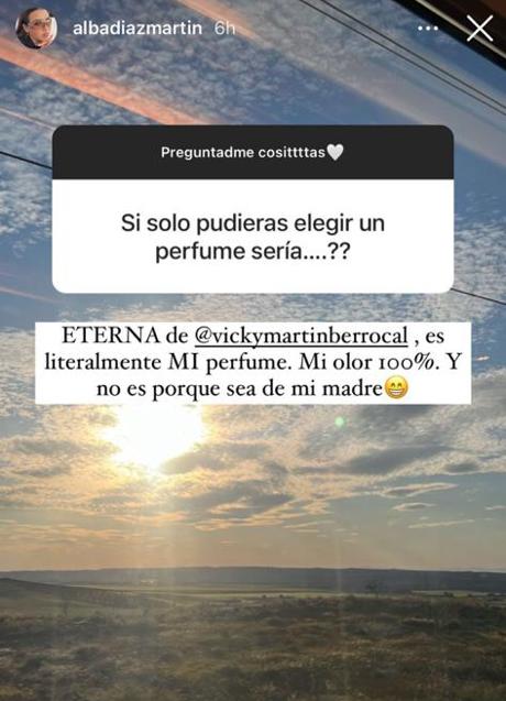 Imagen - Alba Díaz confesó en Instagram cuál es su perfume favorito.