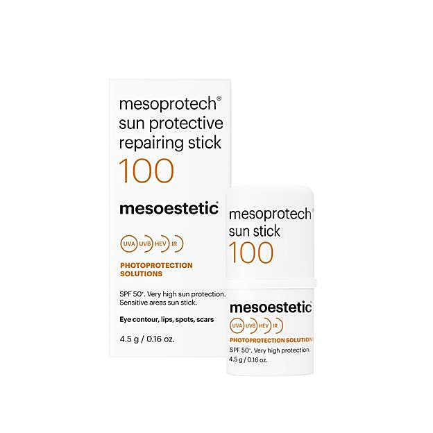Mesoprotech sun protective repairing stick de mesoestetic. (23,40 euros).