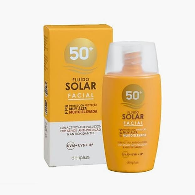 Fluido Solar Facial de Deliplus (6 euros).